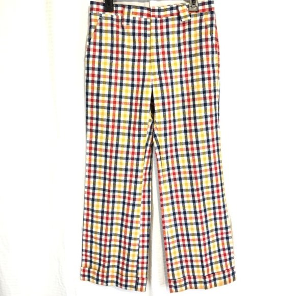 HAGGAR VINTAGE Plaid Wide Leg 70's Pants 32 x 30 - Picture 2 of 8